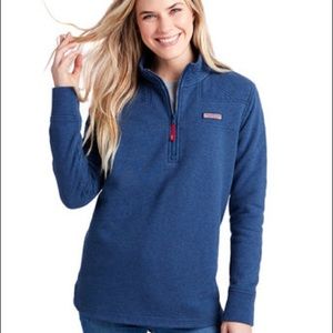 Vineyard vines navy pullover with zipper